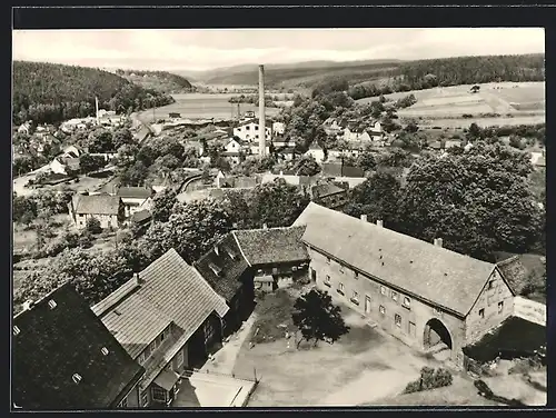 AK Tannroda /Weimar, Blick von der Burg in Richtung der Ortschaft