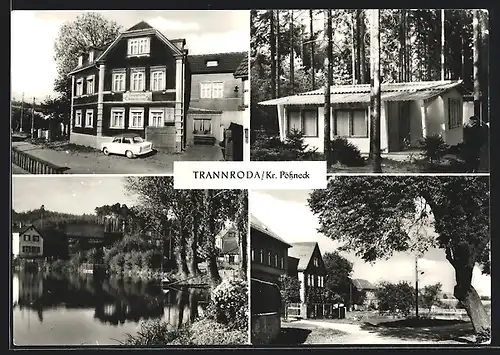 AK Tannroda /Pössneck, Gaststätte Naherholung, Seepartie, Ortspartie