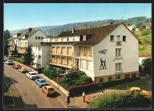 AK Bad Orb /Spessart, Ortspartie mit einem Wohnhaus