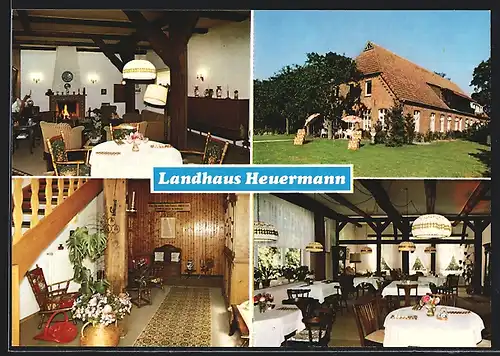 AK Sandhatten in Oldenburg, Private Altenpension Landhaus Heuermann mit Innenansichten, Feldtorstrasse 1