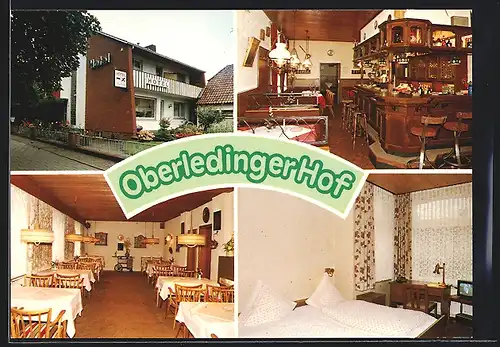 AK Leer /Ostfriesland, Hotel-Restaurant Oberledinger Hof mit Innenansichten