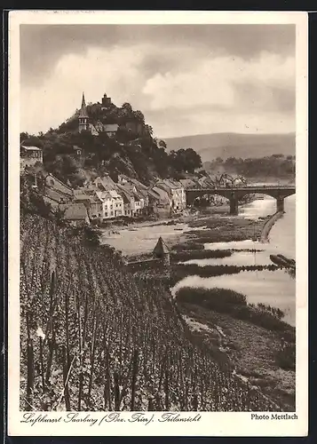 AK Saarburg /Trier, Teilansicht mit Kirche am Fluss