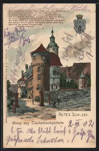 Künstler-AK Tauberbischofsheim, Altes Schloss