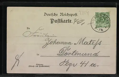 Vorläufer-Lithographie Herdecke, 1894, Bahnhof mit Bahnhofswirtschaft v. Ferdinand Stibbe
