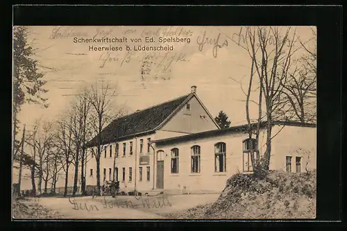 AK Lüdenscheid, Gasthaus - Schenkwirtschaft Heerwiese von Ed. Spelsberg