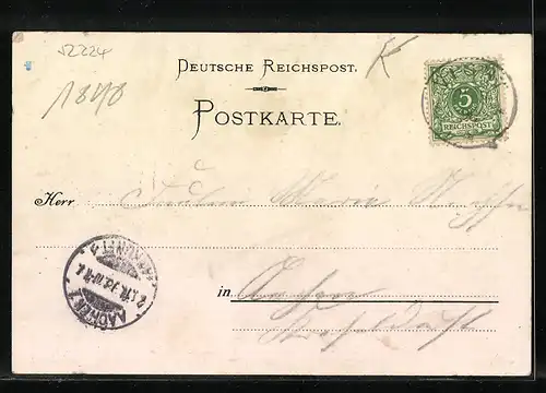 Lithographie Vicht b. Stolberg /Rhld., Restauration Stickeler, Kluckenstein, Partie nach Zweifall