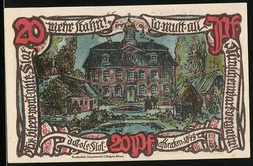 Notgeld Gross-Flottbek 1921, 20 Pfennig, Das alte Schloss
