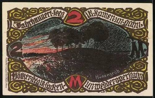 Notgeld Gross-Flottbek 1921, 2 Mark, Dingstätte