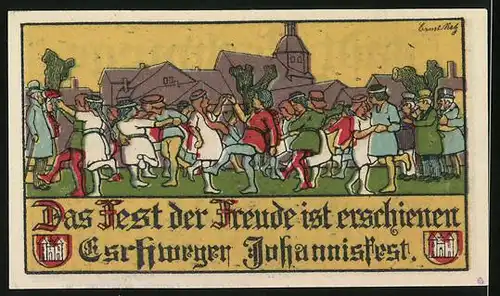 Notgeld Eschwege, 50 Pfennig, Stadtwappen
