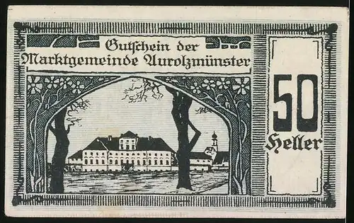 Notgeld Aurolzmünster 1920, 20 Heller, Graf Arco