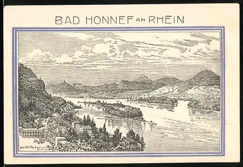 Notgeld Bad Honnef am Rhein 1921, 99 Pfennig, Panorama