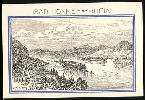 Notgeld Bad Honnef am Rhein 1921, 99 Pfennig, Panorama