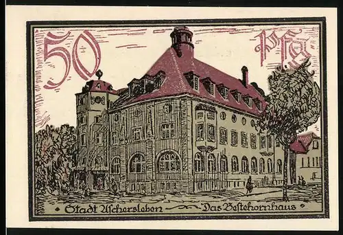 Notgeld Aschersleben 1921, 50 Pfennig, Das Bestehornhaus