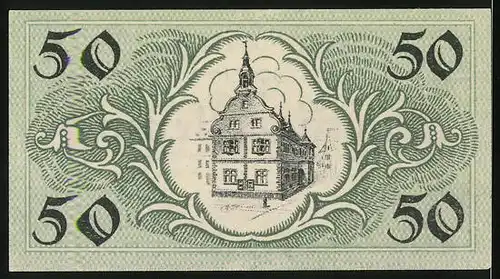 Notgeld Lahr i. B. 1920, 50 Pfennig, Rathaus