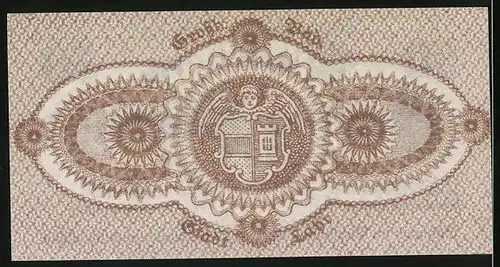 Notgeld Lahr i. B. 1917, 50 Pfennig, Wappen mit Engel