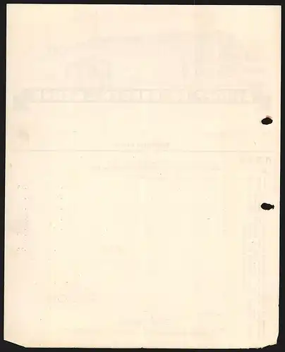 Rechnung Herford 1926, Ashoff, Ellerbrock & Gehne, Kakao-, Schokoladen- & Zuckerwaren-Fabrik, Zeichnung der Fabrikanlage