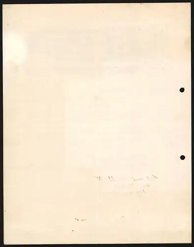 Rechnung Oederan i. Sa. 1930, Magnus Baumann, Sauerkohl- & Saure Gurken-Fabrik, Das Fabrikgelände aus der Vogelschau