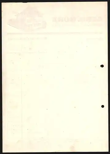 Rechnung Neckartenzlingen i. Württ. 1939, Gebr. Hörz, Tabakwaren-Grosshandlung, Ansicht des Geschäftsgebäudes