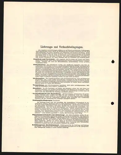 Rechnung Bremen 1934, Menck, Schultze & Co., Bremer Stuhlrohr-Fabrik, AG, Das Betriebsgelände aus der Vogelschau