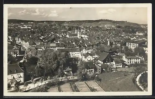 AK Winterthur, Teilansicht mit Kirche