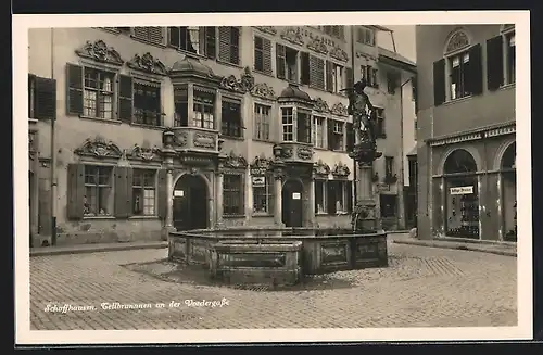 AK Schaffhausen, Tellbrunnen an der Vordergasse