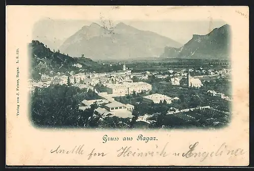 AK Ragaz, Teilansicht mit Bergen
