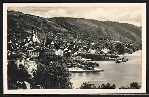 AK Zug, Teilansicht mit Kirche