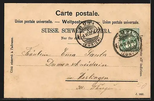 AK Rapperswil, Stadtansicht mit Brücke