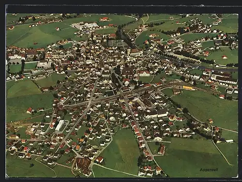 AK Appenzell, Fliegeraufnahme der Stadt