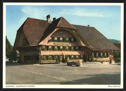 AK Zäziwil, Ansicht vom Gasthaus Krone