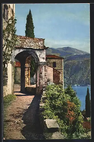 AK Morcote, Weg mit Säulengang