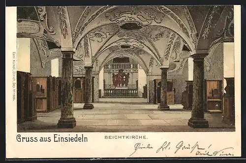 AK Einsiedeln, Innenansicht der Beichkirche