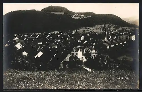 AK Sissach, Teilansicht mit Kirche