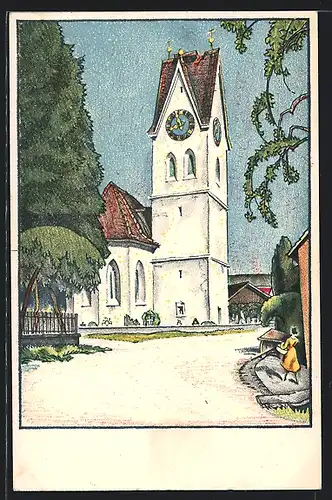 Künstler-AK Dürnten, Kirche