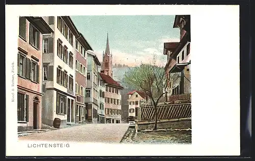 AK Lichtensteig, Ortspartie in der Altstadt