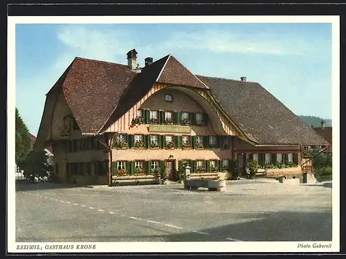 AK Zäziwil, Ansicht vom Gasthaus Krone