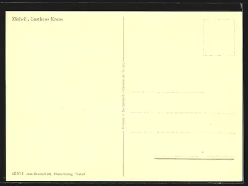 AK Zäziwil, Ansicht vom Gasthaus Krone