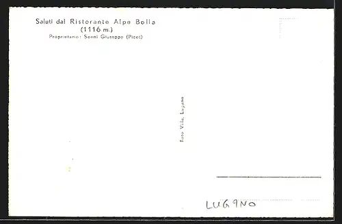 AK Lugano, Ristorante Alpe Bolla