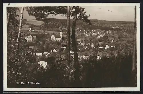 AK Bad Altheide, Teilansicht mit Kirche