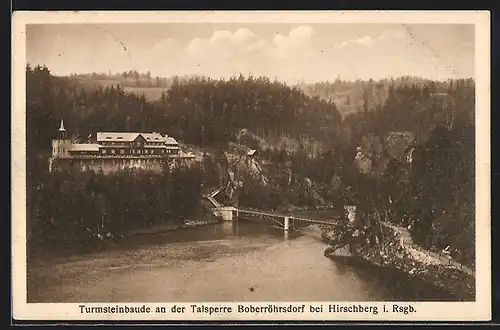 AK Boberröhrsdorf, Turmsteinbaude an der Talsperre