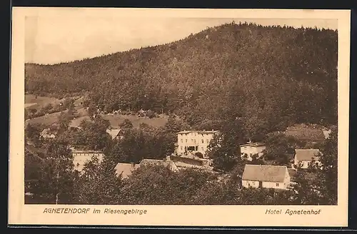 AK Agnetendorf im Riesengebirge, Hotel Agnetenhof