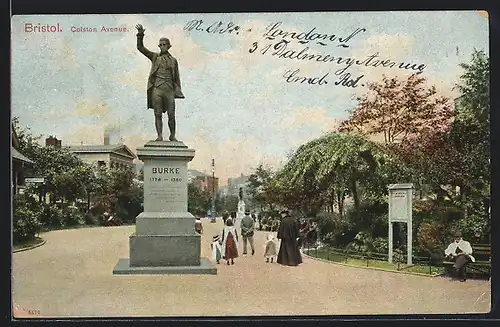 AK Bristol, Burke Statue in Colston Avenue