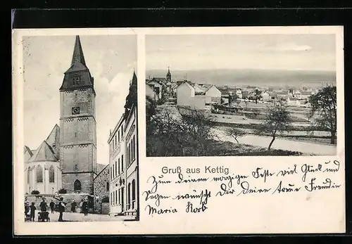 AK Kettig, Ortspartie und Kirche