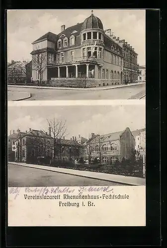 AK Freiburg / Breisgau, Verbindungshaus Rhenanenhaus - Fechtschule