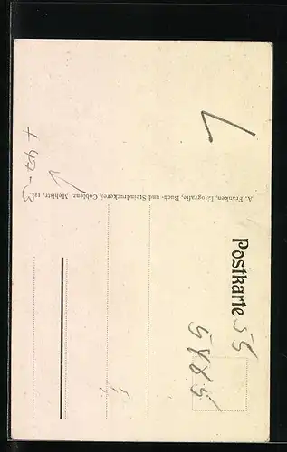 Künstler-AK Sinzig, Gasthaus, Fass mit Bierkrug, Präparandie Abiturientia 1913-14, Absolvia