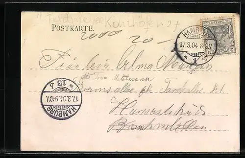 AK Hamburg-Neustadt, Gaststätte Feldmeyers Gesellschaftshaus J. Steffen mit Saal