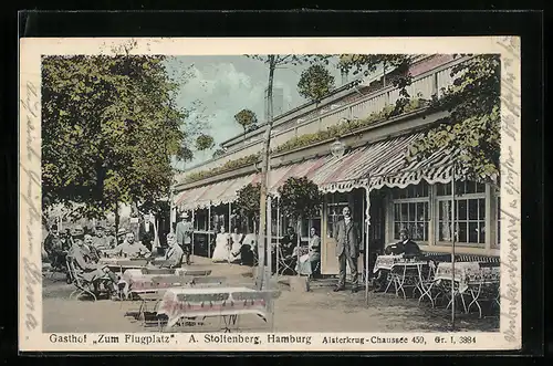 AK Hamburg-Fuhlsbüttel, Restaurant zum Flugplatz, Alsterkrüger Chaussee 459