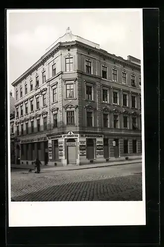 Foto-AK Wien, Tee u. Spirituosen-Schank Anna Schrötter, Lacknergasse 33