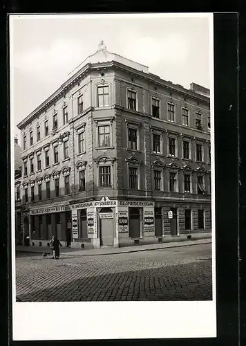 Foto-AK Wien, Spirituosenschank Anna Schrötter in der Lacknergasse 33