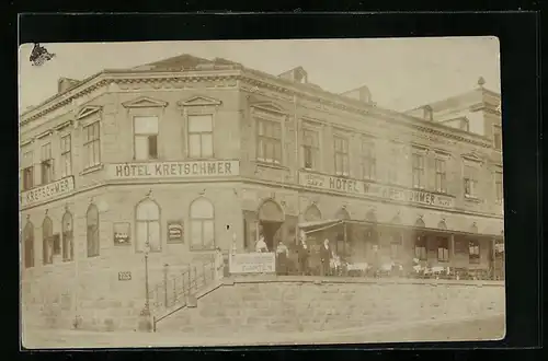 Foto-AK Wien, Hotel Kretschmer in der Keissler Gasse 24